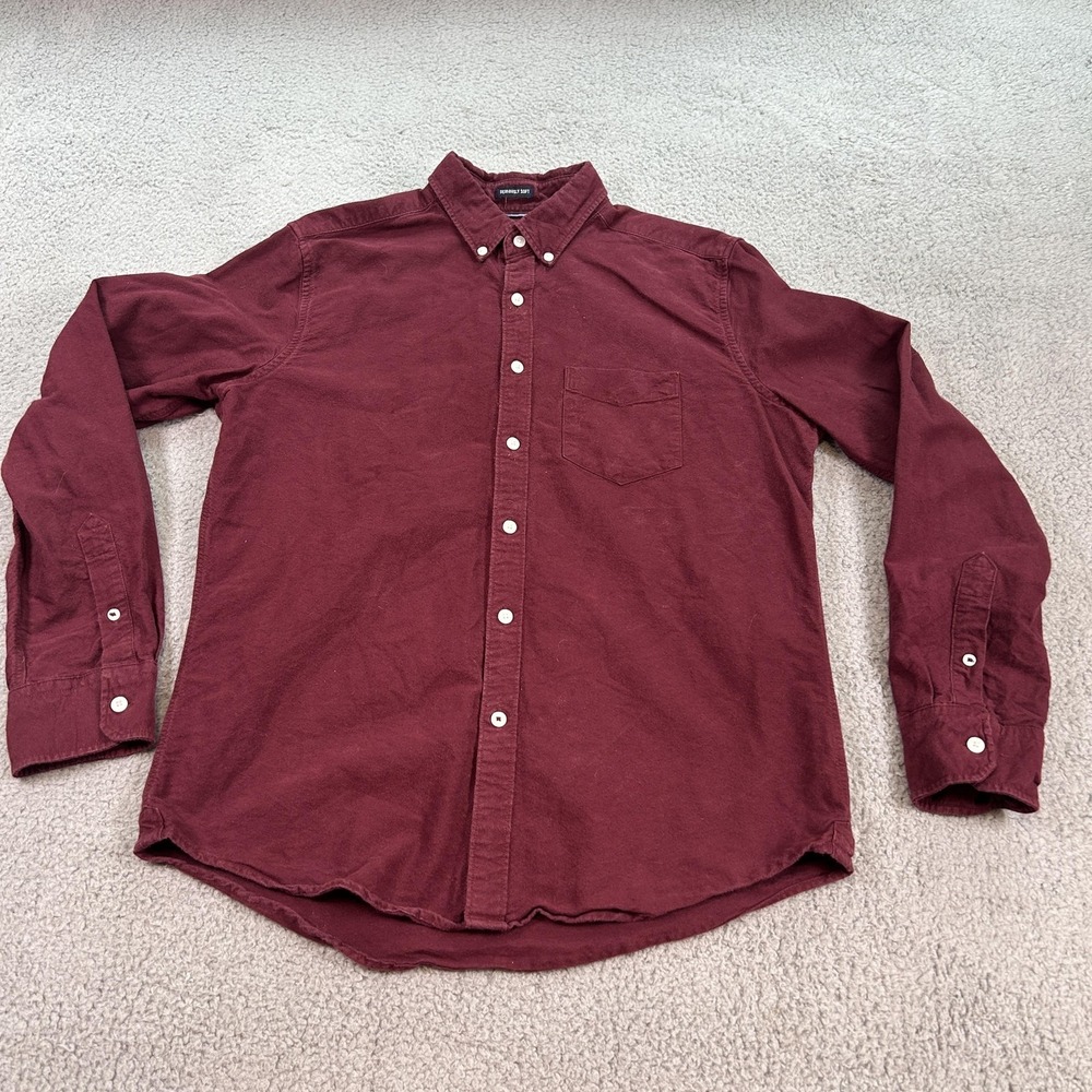 American Eagle Shirt Mens Medium Button Down Seriously Soft Long Sleeve Casual